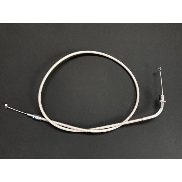 CBR400F メッシュアクセルワイヤー 戻し 20cmロング 日本製　