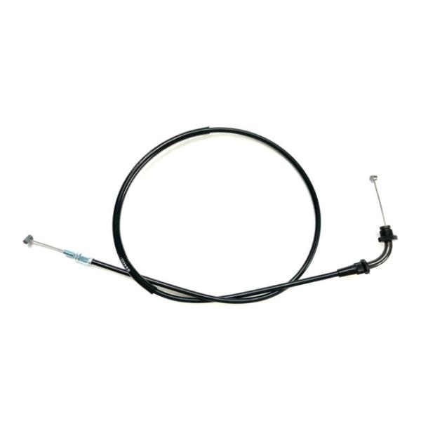 ■ブラックアクセルワイヤー【戻し側/1本】日本製■スズキ　GS400-2/E型【押しキャブ用】※注意・・・このアクセルワイヤーはスイッチBOXがプラスチック製でキャブレターのチョークレバーが上下に動く「押しキャブ」用ですワイヤーの長さは純正...