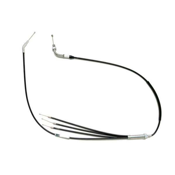 ■ブラックアクセルワイヤー【1セット】日本製■カワサキ　KH250　KH400　SS400■ワイヤーの長さは純正長と『同じ長さから30cmロング』まで選べます※クラッチ・チョークワイヤーも必要な方はお得なセット商品の方を注文してくださいね■...