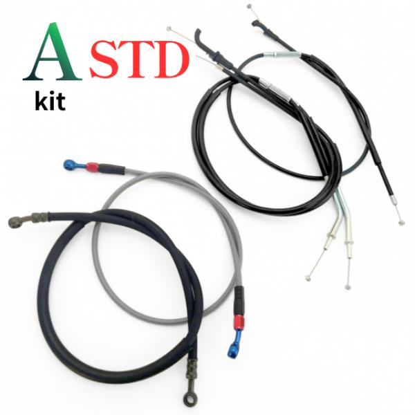 ゼファー1100 アップハンワイヤーセット STD　純正長 ノーマル長 Akit