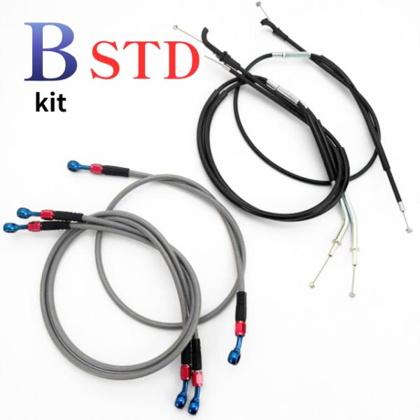 ゼファー1100 アップハンワイヤーセット STD　純正長 ノーマル長 Bkit