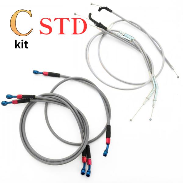 ゼファー1100 アップハンワイヤーセット STD　純正長 ノーマル長 Ckit