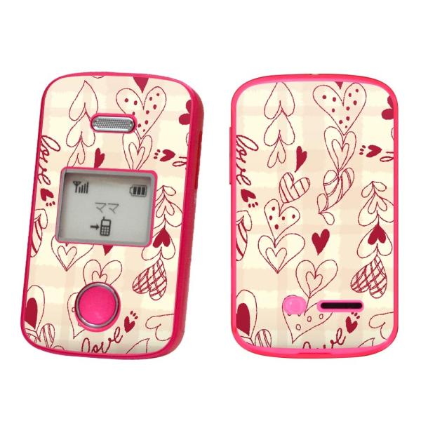 igsticker �݂܂���P�[�^�C2 101Z ��p�X�L���V�[�� SoftBank �\�t�g�o���N ZTE �p  �n�[�g�@�͗l 006776