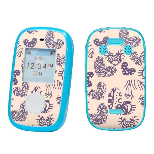 igsticker �݂܂���P�[�^�C3 202Z ��p�X�L���V�[�� SoftBank �\�t�g�o���N ZTE �p  �n�[�g�@�͗l�@�� 012516