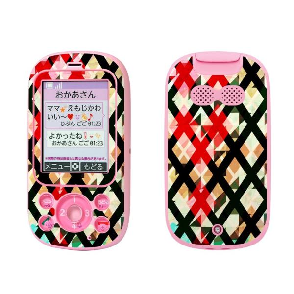 igsticker �L�b�Y�P�[�^�C F-03J ��p�X�L���V�[��  �`�F�b�N�@�n�[�g�@�� 012362