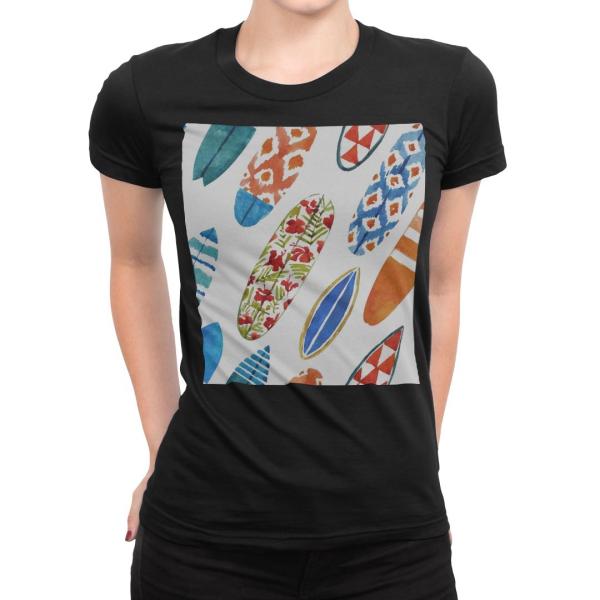 t�V���c ���f�B�[�X ���� �u���b�N �� �f�U�C�� S M L XL T�V���c �e�B�[�V���c T shirt  �T�[�t�B���@�{�[�h�@�͗l 014332