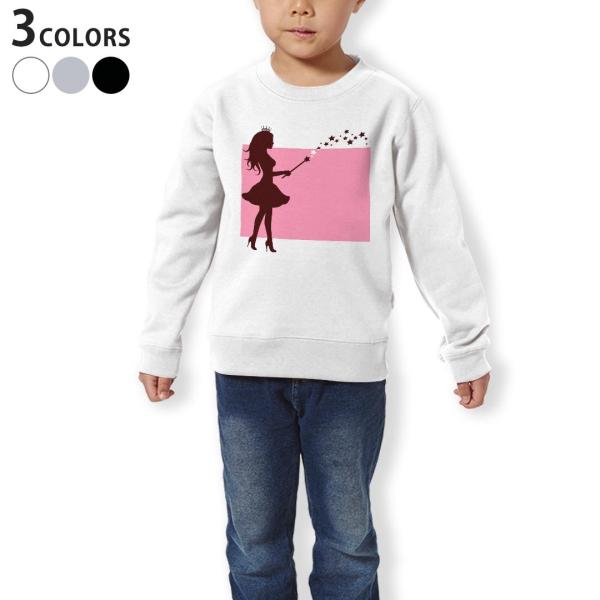 �g���[�i�[ �L�b�Y �q�� ���� �z���C�g �O���[ �u���b�N �f�U�C�� 110 130 150 sweatshirt�@  �����@�v�����Z�X�@�s���N 011292