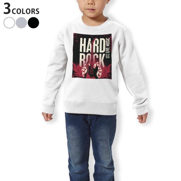 �g���[�i�[ �L�b�Y �q�� ���� �z���C�g �O���[ �u���b�N �f�U�C�� 110 130 150 sweatshirt�@  �M�^�[�@���b�N�@���������� 011870