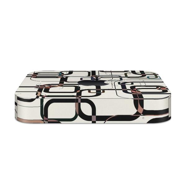 igsticker Mac mini 2018 ��p �}�b�N�~�j �f�U�C���X�L���V�[�� �t�� �X�e�b�J�[ �A�N�Z�T���[ �ی�V�[��  �͗l�@���@�u���b�N�@�� 008697