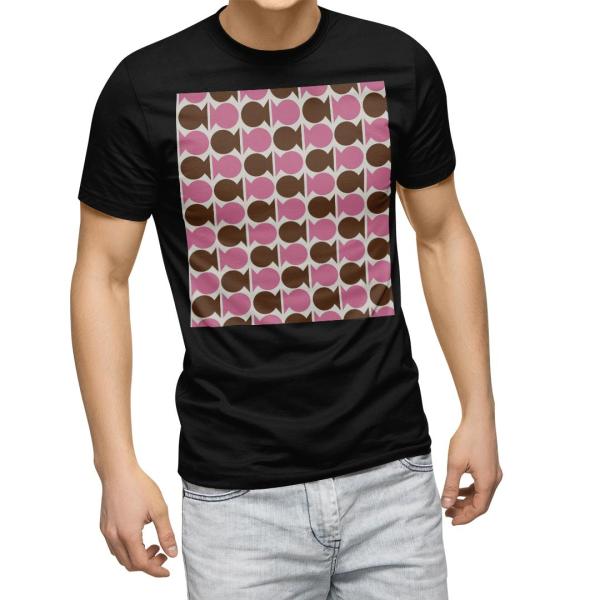 t�V���c �����Y ���� �u���b�N �f�U�C�� XS S M L XL 2XL T�V���c �e�B�[�V���c T shirt�@��  �s���N�@�͗l�@���F�@�u���E�� 008930
