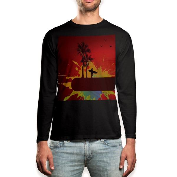 O TVc Y  ubN fUC XS S M L XL 2XL T eB[Vc  black T shirt long sleeve  T[tB@V̖ 001216