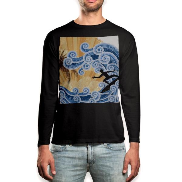 O TVc Y  ubN fUC XS S M L XL 2XL T eB[Vc  black T shirt long sleeve  T[tB@g 001234