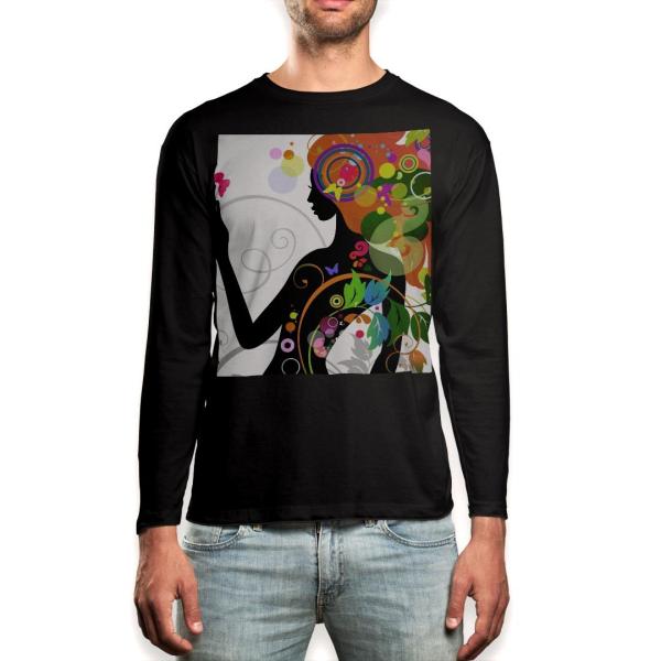 O TVc Y  ubN fUC XS S M L XL 2XL T eB[Vc  black T shirt long sleeve  ԁ@@l@Jt 002616