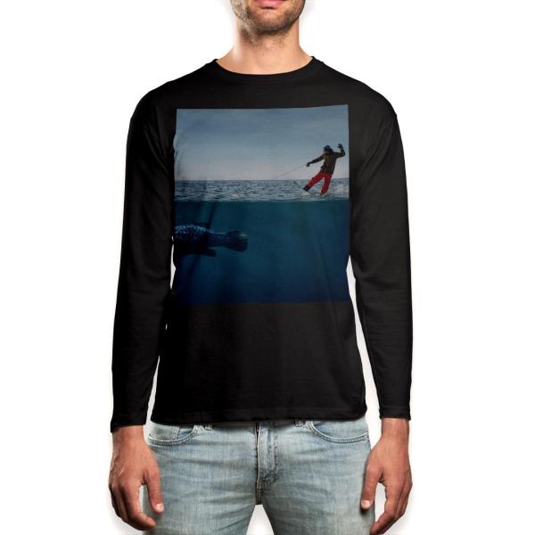 �����O T�V���c �����Y ���� �u���b�N �f�U�C�� XS S M L XL 2XL ����T �e�B�[�V���c �� black T shirt long sleeve  �C�@�ʐ^�@�T�[�t�B�� 003544