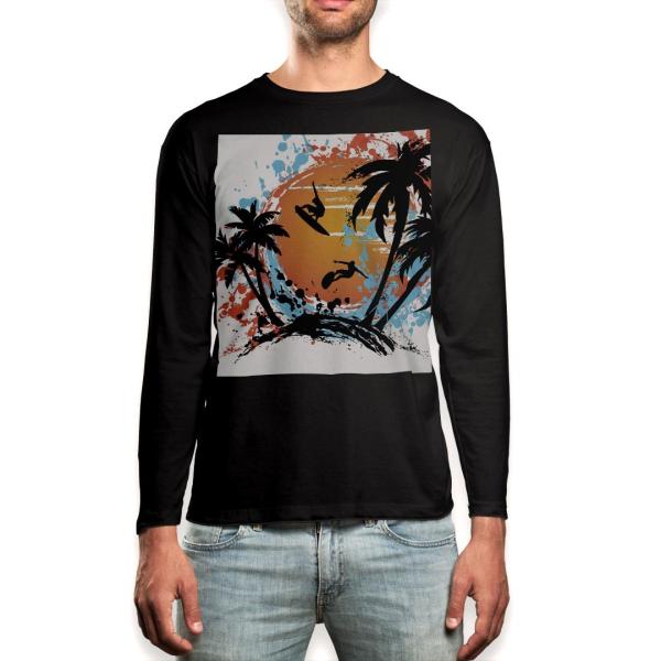 �����O T�V���c �����Y ���� �u���b�N �f�U�C�� XS S M L XL 2XL ����T �e�B�[�V���c �� black T shirt long sleeve  �T�[�t�B���@�C�@�C���X�g 003603