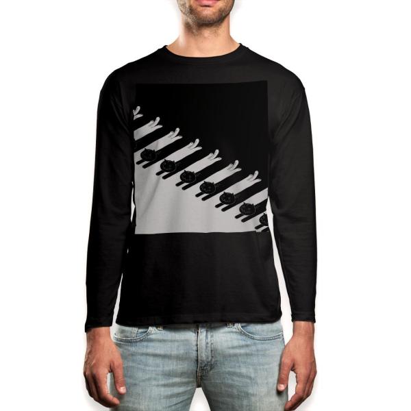 O TVc Y  ubN fUC XS S M L XL 2XL T eB[Vc  black T shirt long sleeve  L@@LN^[ 003650