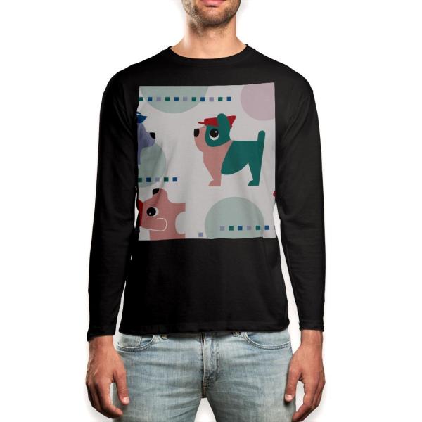 �����O T�V���c �����Y ���� �u���b�N �f�U�C�� XS S M L XL 2XL ����T �e�B�[�V���c �� black T shirt long sleeve  ���@�����@�L�����N�^�[ 003815