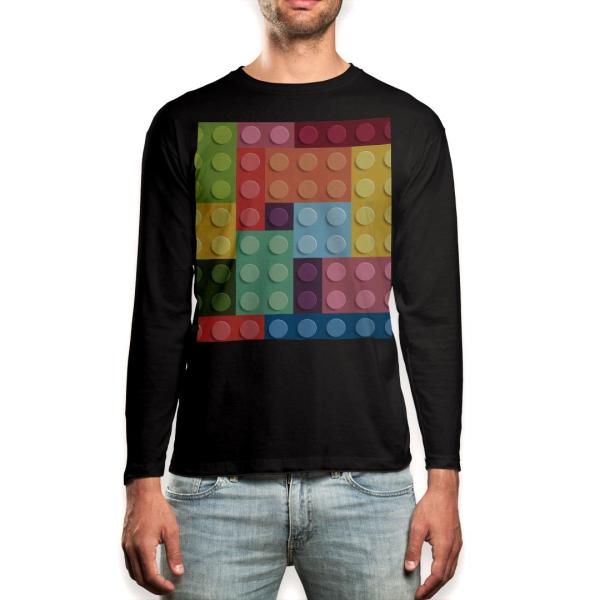 �����O T�V���c �����Y ���� �u���b�N �f�U�C�� XS S M L XL 2XL ����T �e�B�[�V���c �� black T shirt long sleeve  ���S�@�u���b�N�@�J���t�� 005799