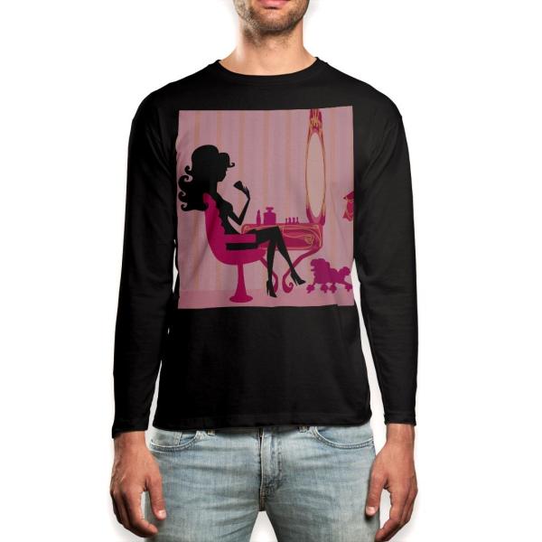 O TVc Y  ubN fUC XS S M L XL 2XL T eB[Vc  black T shirt long sleeve  l@@sN 006140