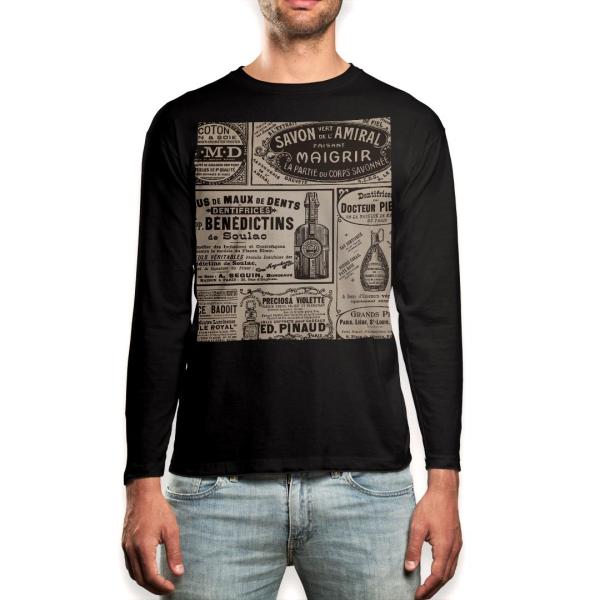 O TVc Y  ubN fUC XS S M L XL 2XL T eB[Vc  black T shirt long sleeve  @p@V 007367