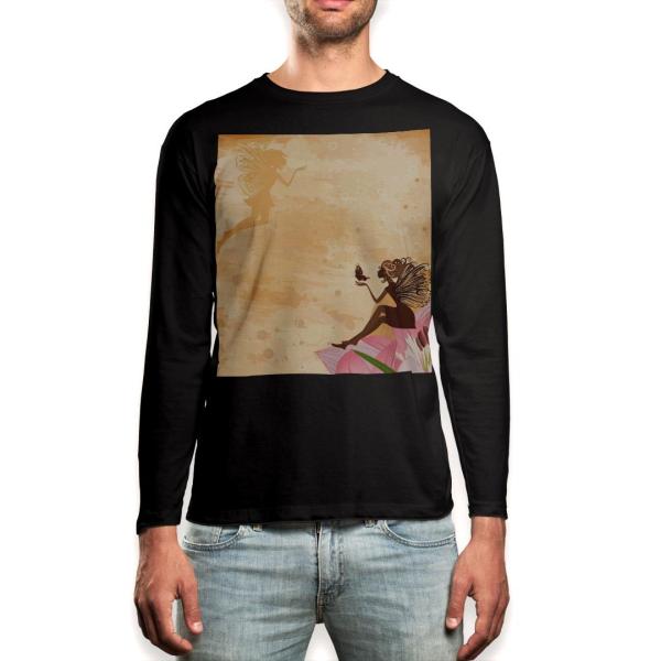 O TVc Y  ubN fUC XS S M L XL 2XL T eB[Vc  black T shirt long sleeve  l@ԁ@t[@IW 007643