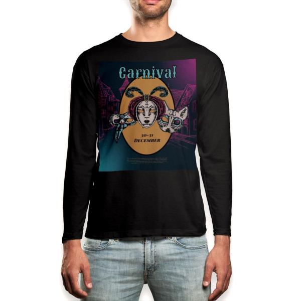 O TVc Y  ubN fUC XS S M L XL 2XL T eB[Vc  black T shirt long sleeve  ʁ@J[jo@CXg 008782