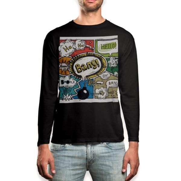 O TVc Y  ubN fUC XS S M L XL 2XL T eB[Vc  black T shirt long sleeve  @}K@CXg 008784