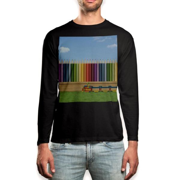 O TVc Y  ubN fUC XS S M L XL 2XL T eB[Vc  black T shirt long sleeve  Jt@CXg@ 008892