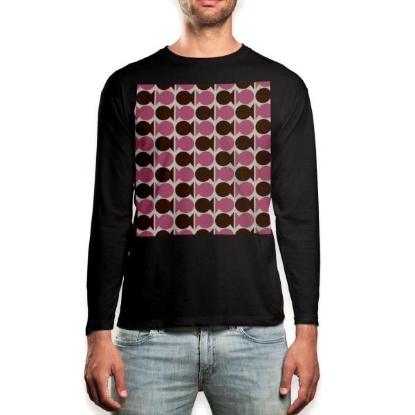 �����O T�V���c �����Y ���� �u���b�N �f�U�C�� XS S M L XL 2XL ����T �e�B�[�V���c �� black T shirt long sleeve  �s���N�@�͗l�@���F�@�u���E�� 008930