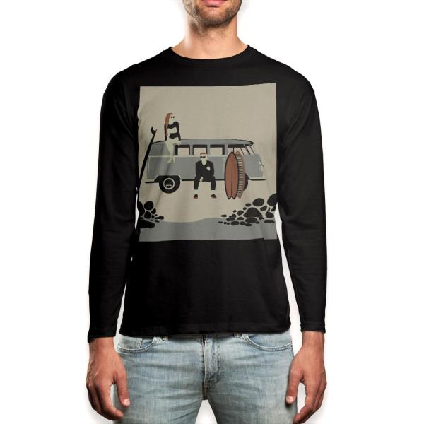 �����O T�V���c �����Y ���� �u���b�N �f�U�C�� XS S M L XL 2XL ����T �e�B�[�V���c �� black T shirt long sleeve  �C�@�ԁ@�T�[�t�B�� 010774