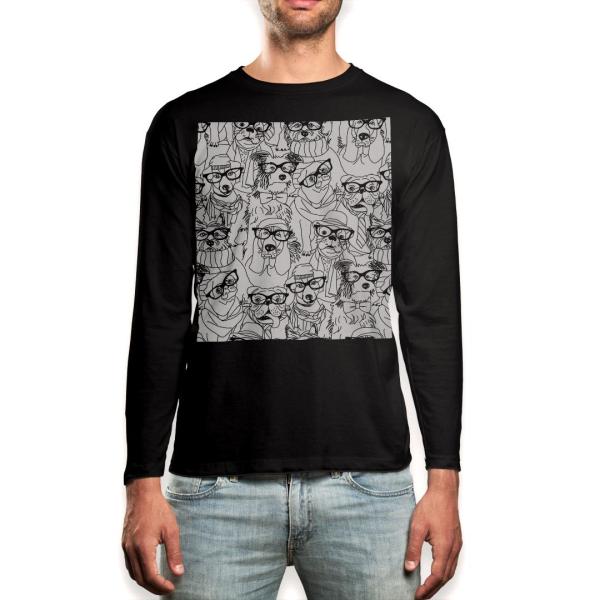 �����O T�V���c �����Y ���� �u���b�N �f�U�C�� XS S M L XL 2XL ����T �e�B�[�V���c �� black T shirt long sleeve  ���@�߂��ˁ@���� 010793