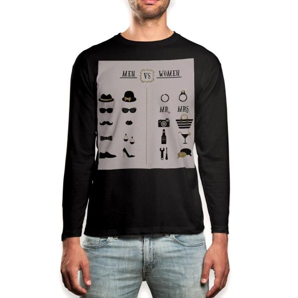 O TVc Y  ubN fUC XS S M L XL 2XL T eB[Vc  black T shirt long sleeve  ߂ˁ@wց@t@bV 010878