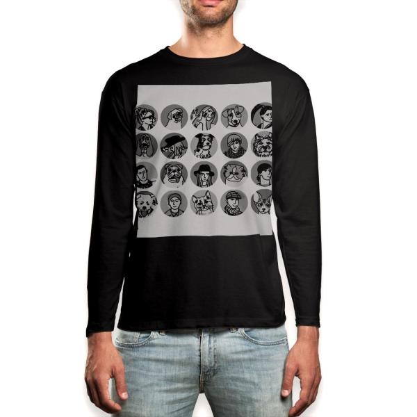 �����O T�V���c �����Y ���� �u���b�N �f�U�C�� XS S M L XL 2XL ����T �e�B�[�V���c �� black T shirt long sleeve  �l���@���@�C���X�g 010984