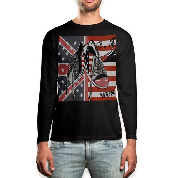 O TVc Y  ubN fUC XS S M L XL 2XL T eB[Vc  black T shirt long sleeve  @C@t@bV 011417