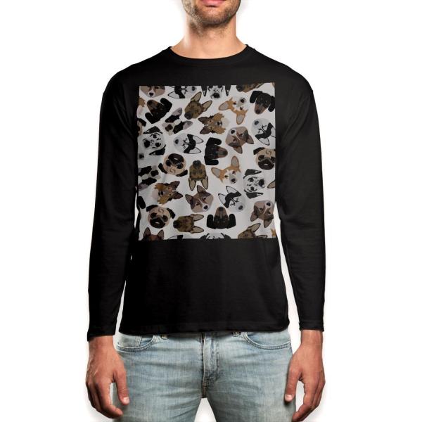 �����O T�V���c �����Y ���� �u���b�N �f�U�C�� XS S M L XL 2XL ����T �e�B�[�V���c �� black T shirt long sleeve  �����@�A�j�}���@�� 011618