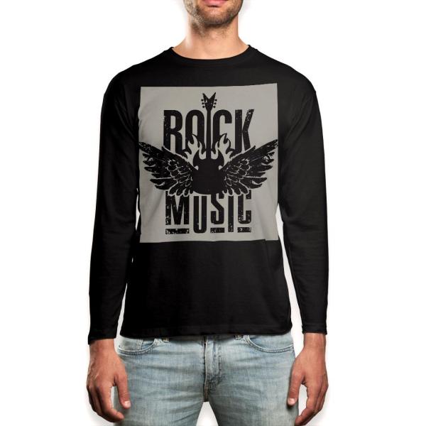 �����O T�V���c �����Y ���� �u���b�N �f�U�C�� XS S M L XL 2XL ����T �e�B�[�V���c �� black T shirt long sleeve  ���y�@���b�N�@�M�^�[ 011660