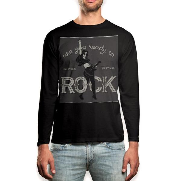 �����O T�V���c �����Y ���� �u���b�N �f�U�C�� XS S M L XL 2XL ����T �e�B�[�V���c �� black T shirt long sleeve  ���b�N�@�����@�M�^�[ 012320