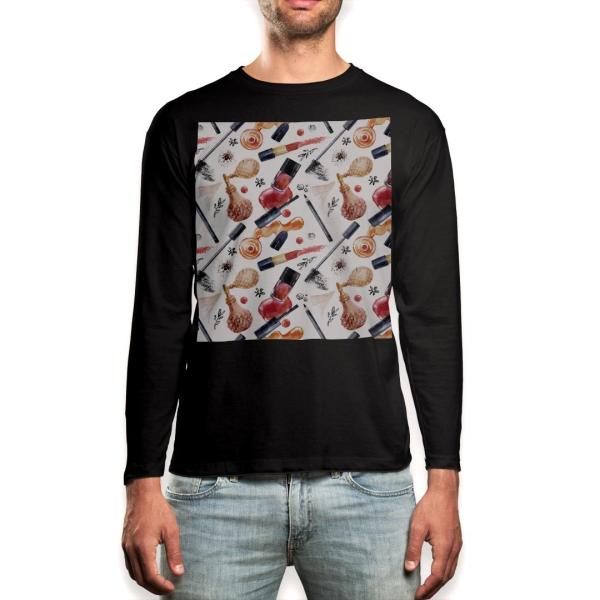 �����O T�V���c �����Y ���� �u���b�N �f�U�C�� XS S M L XL 2XL ����T �e�B�[�V���c �� black T shirt long sleeve  �����@���b�v�@������� 012551