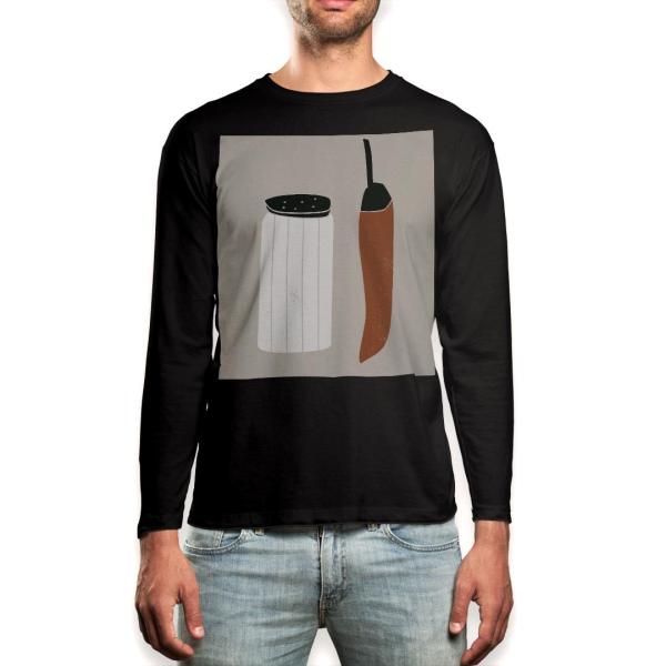 O TVc Y  ubN fUC XS S M L XL 2XL T eB[Vc  black T shirt long sleeve  @Ƃ炵@Hׂ 015738