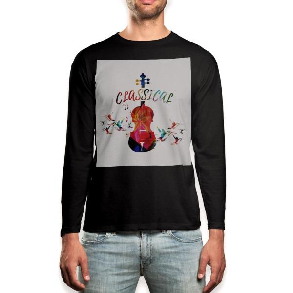 �����O T�V���c �����Y ���� �u���b�N �f�U�C�� XS S M L XL 2XL ����T �e�B�[�V���c �� black T shirt long sleeve  ���b�N�@�M�^�[�@�J���t�� 015808