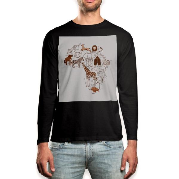 �����O T�V���c �����Y ���� �u���b�N �f�U�C�� XS S M L XL 2XL ����T �e�B�[�V���c �� black T shirt long sleeve  �����@�A�t���J�@���@����� 016062