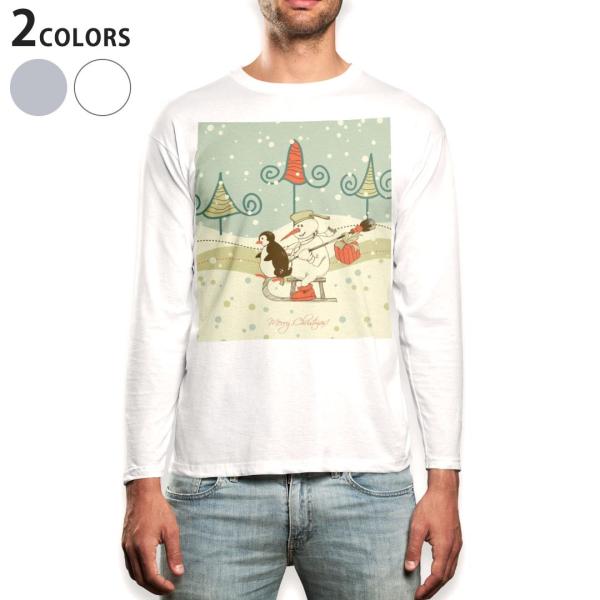 �����OT�V���c �����Y ���� �z���C�g �O���[ XS S M L XL 2XL T�V���c �e�B�[�V���c T shirt long sleeve  �N���X�}�X�@�X�m�[�}���@�~ 005106