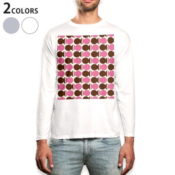 �����OT�V���c �����Y ���� �z���C�g �O���[ XS S M L XL 2XL T�V���c �e�B�[�V���c T shirt long sleeve  �s���N�@�͗l�@���F�@�u���E�� 008930