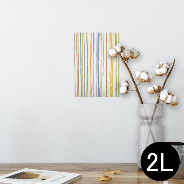 �|�X�^�[ �E�H�[���X�e�b�J�[ �V�[���� 127×178mm 2L �ʐ^ �� �C���e���A ������� wall sticker poster �X�g���C�v�@�J���t���@�͗l 008390