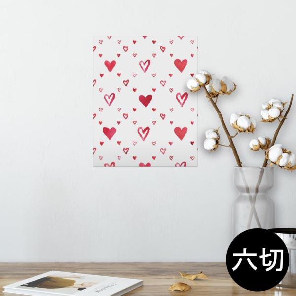 �|�X�^�[ �E�H�[���X�e�b�J�[ �V�[���� 203×254mm �Z�؂� �ʐ^ �� �C���e���A ������� wall sticker poster �n�[�g�@�ԁ@�F�� 010852