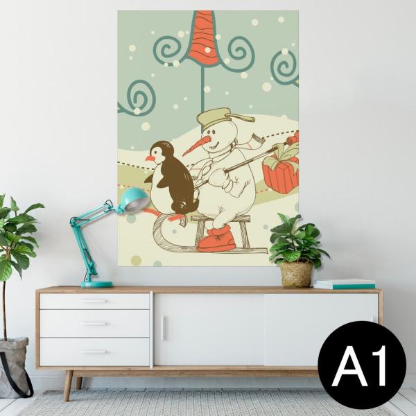 �|�X�^�[ �E�H�[���X�e�b�J�[ �V�[���� 594×841mm A1 �ʐ^ �� �C���e���A ������� wall sticker poster �N���X�}�X�@�X�m�[�}���@�~ 005106