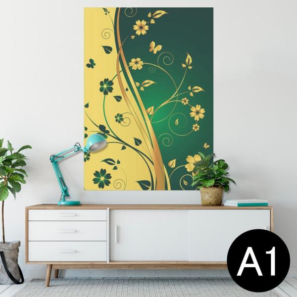�|�X�^�[ �E�H�[���X�e�b�J�[ �V�[���� 594×841mm A1 �ʐ^ �� �C���e���A ������� wall sticker poster �ԁ@�t�����[�@�΁@�O���[���@�C�G���[ 007556