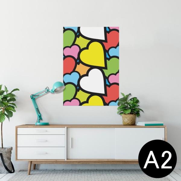 �|�X�^�[ �E�H�[���X�e�b�J�[ �V�[���� 420×594mm A2 �ʐ^ �� �C���e���A ������� wall sticker poster �n�[�g�@�J���t�� 007071