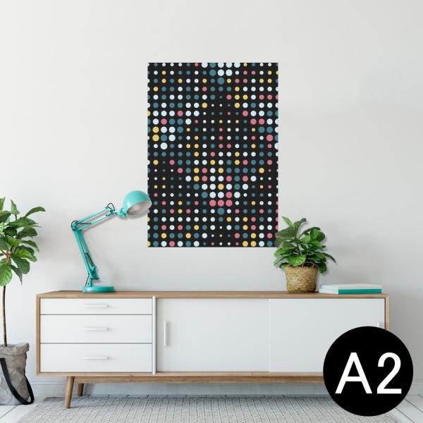 �|�X�^�[ �E�H�[���X�e�b�J�[ �V�[���� 420×594mm A2 �ʐ^ �� �C���e���A ������� wall sticker poster �h�b�g�@�J���t���@���@�u���b�N 007519