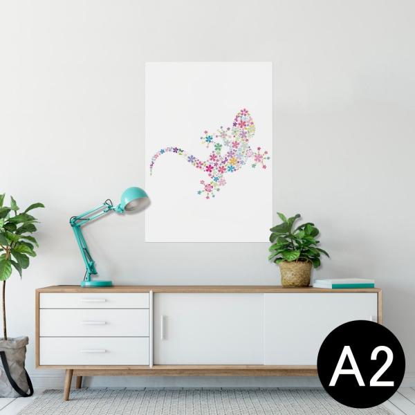 �|�X�^�[ �E�H�[���X�e�b�J�[ �V�[���� 420×594mm A2 �ʐ^ �� �C���e���A ������� wall sticker poster �ԁ@�t�����[�@�Ƃ����@�g�J�Q 007663